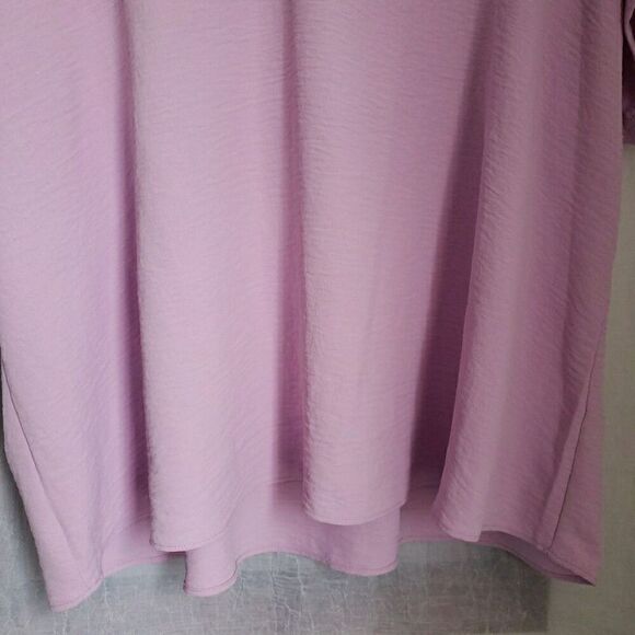 NWT Cato Women's Size 22/24W Pink Short Sleeve Blouse Top Criss Cross Back - Picture 4 of 12
